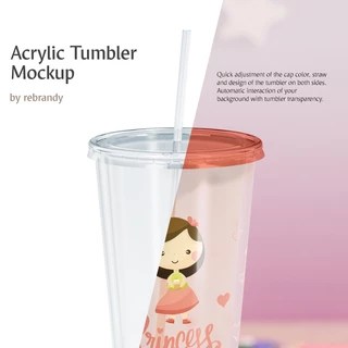 You can easily change the color, . Acrylic Tumbler Mockup Mock Up By Rebrandy For Photoshop Purchase Download And Use