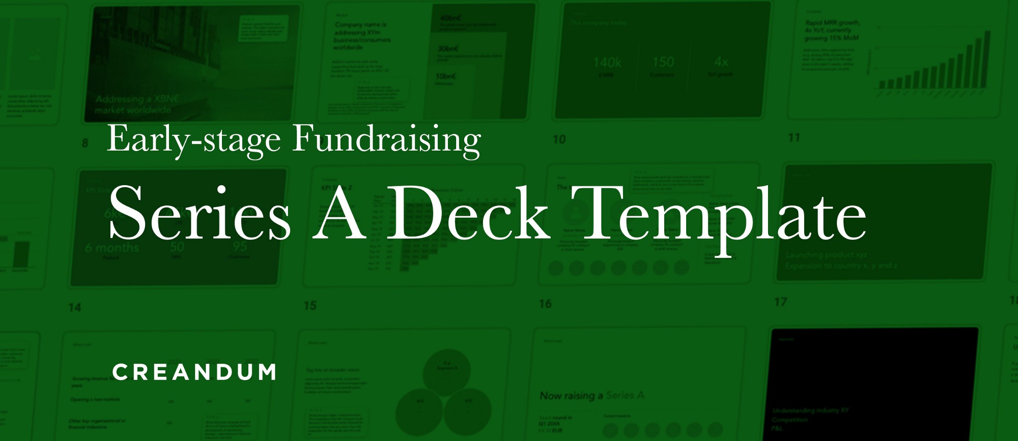 Creative modern pitch deck powerpoint template . Creandum Series A Deck Template A Good Deck Is An Important Factor In By Specht P Creandum