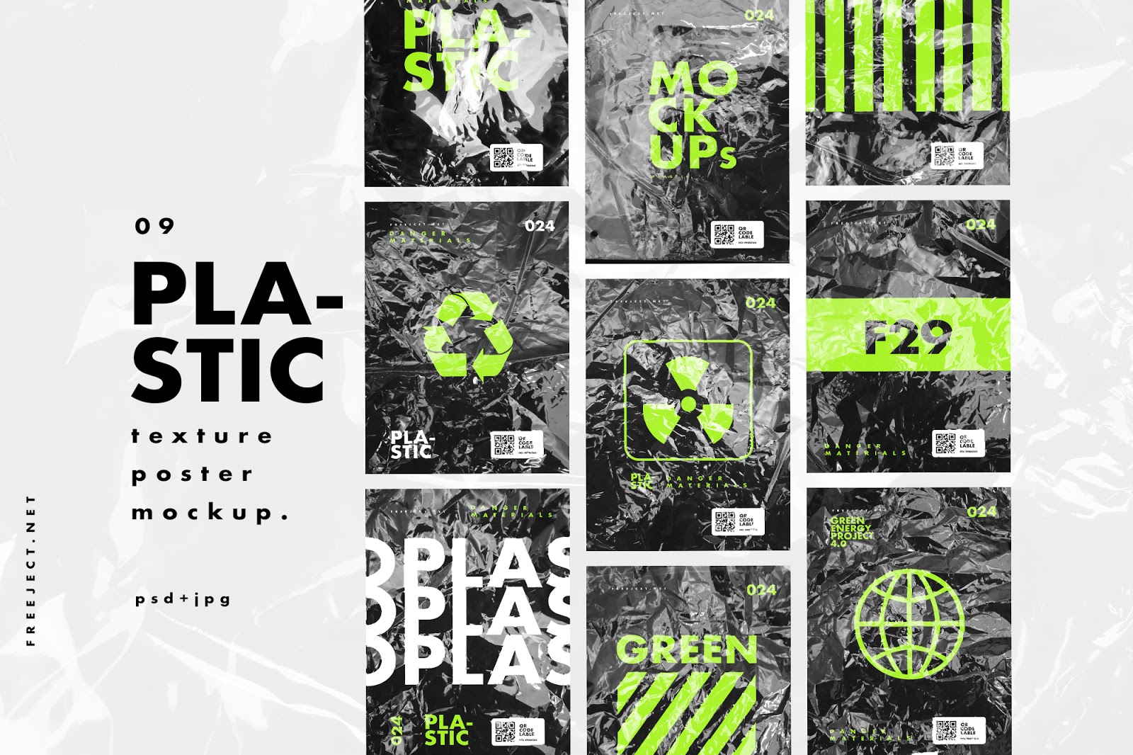 Plastic wrap mockup pack & plastic textures. Plastic Warp Poster Mockup Free Download Psd File