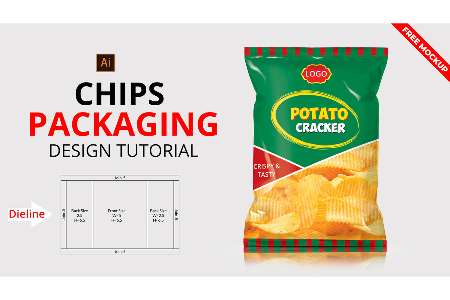 Learn how to use photoshop online for free with skandy photoshop tutorials. Potato Chips Packaging Design In Illustrator Tutorial Product Packaging Dieline Layout Packaging Mockup Free Download Maxpoint Hridoy Graphic Design Tutorial Learn More Earn More