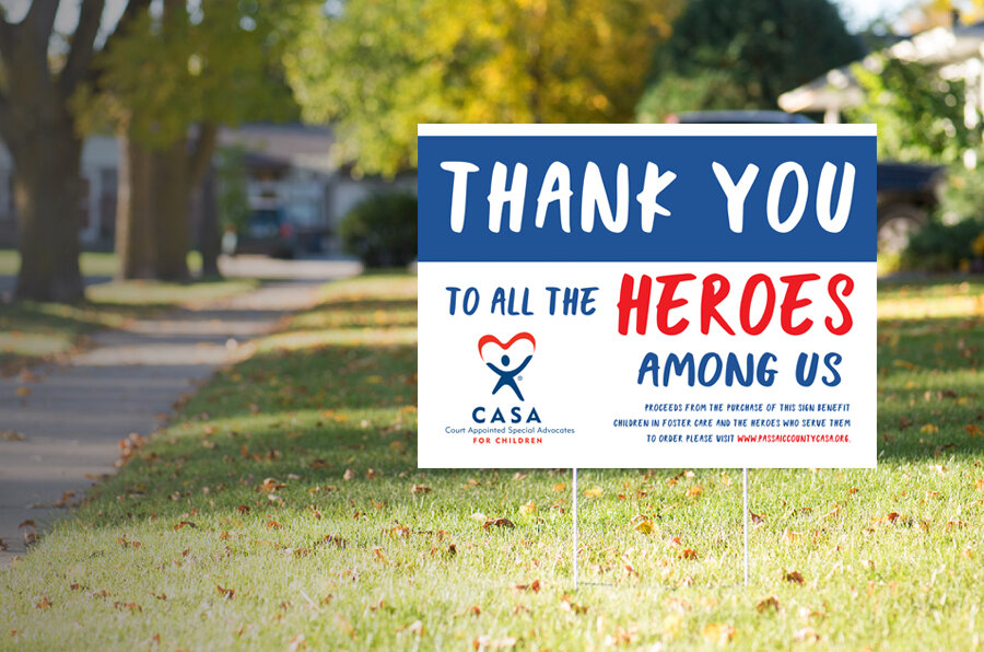 There are two types of landing pages: Thank You Heroes Lawn Sign Casa For Children Passaic County
