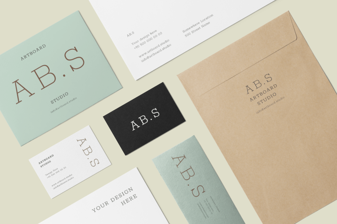 This pack allow you to obtain a . Branding Design Stationery Mockup Scene
