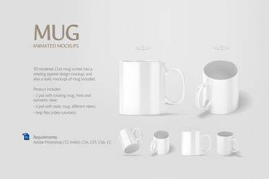 Great for making quick mockups. Mug Animated Mockup Mock Up By Rebrandy For Photoshop Purchase Download And Use
