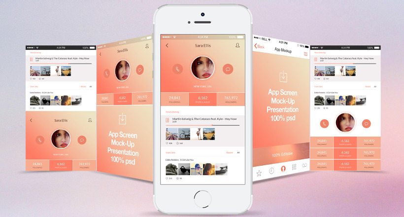 39+ Download Free Mobile App Mockup Psd&nbsp;PSD
