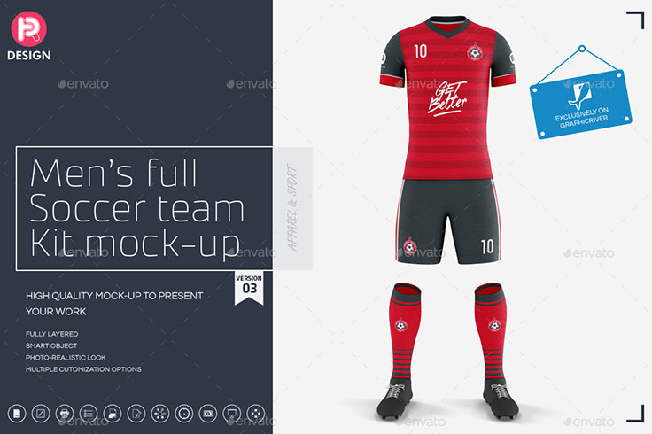 12+ Download Free Soccer Jersey Mockup&nbsp;Psd