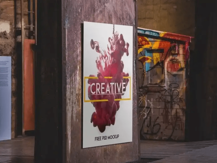 27+ Download Street Mockup Poster Psd