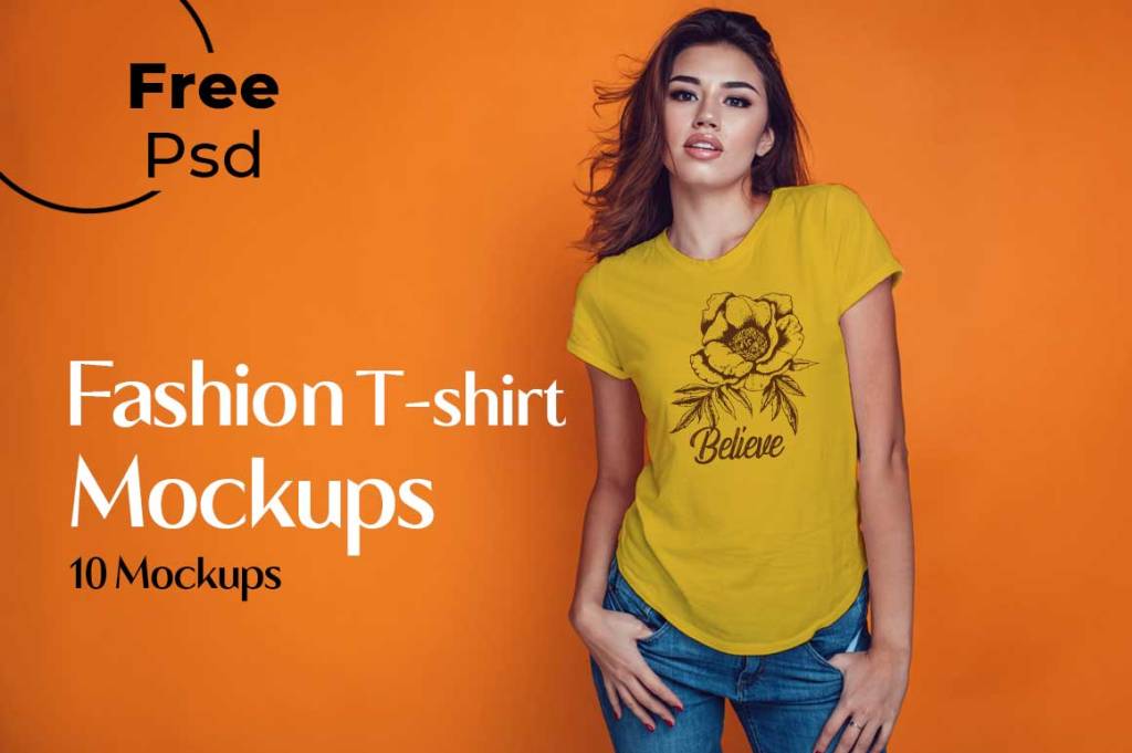 42+ Download Mockup T Shirt Man Woman PSD